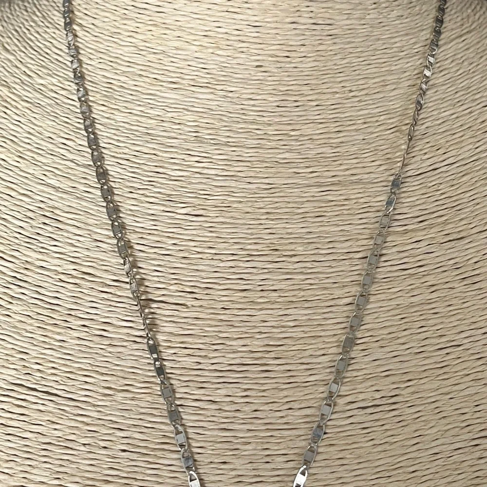 LOVED AUTHENTIC LONDON BLUE TOPAZ STONE/BLUE FIRE OPAL STERLING SILVER NECKLACE